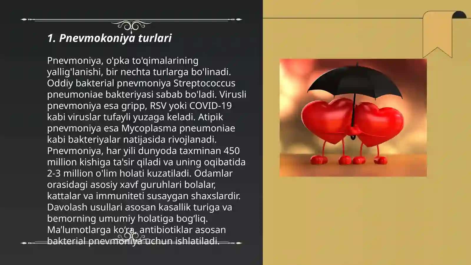Pnemokoniozlar. Pnevmopatiyalar. Yurakning tug'ma nuqsonlari. Yurak o'smalari. Kardiomiopatiyalar 3