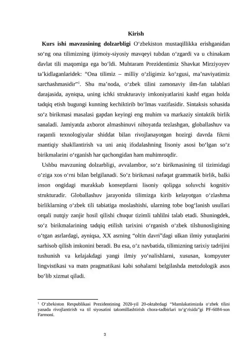 O‘zbek tilshunosligida so‘z birikmalarining o‘rganilishi 3