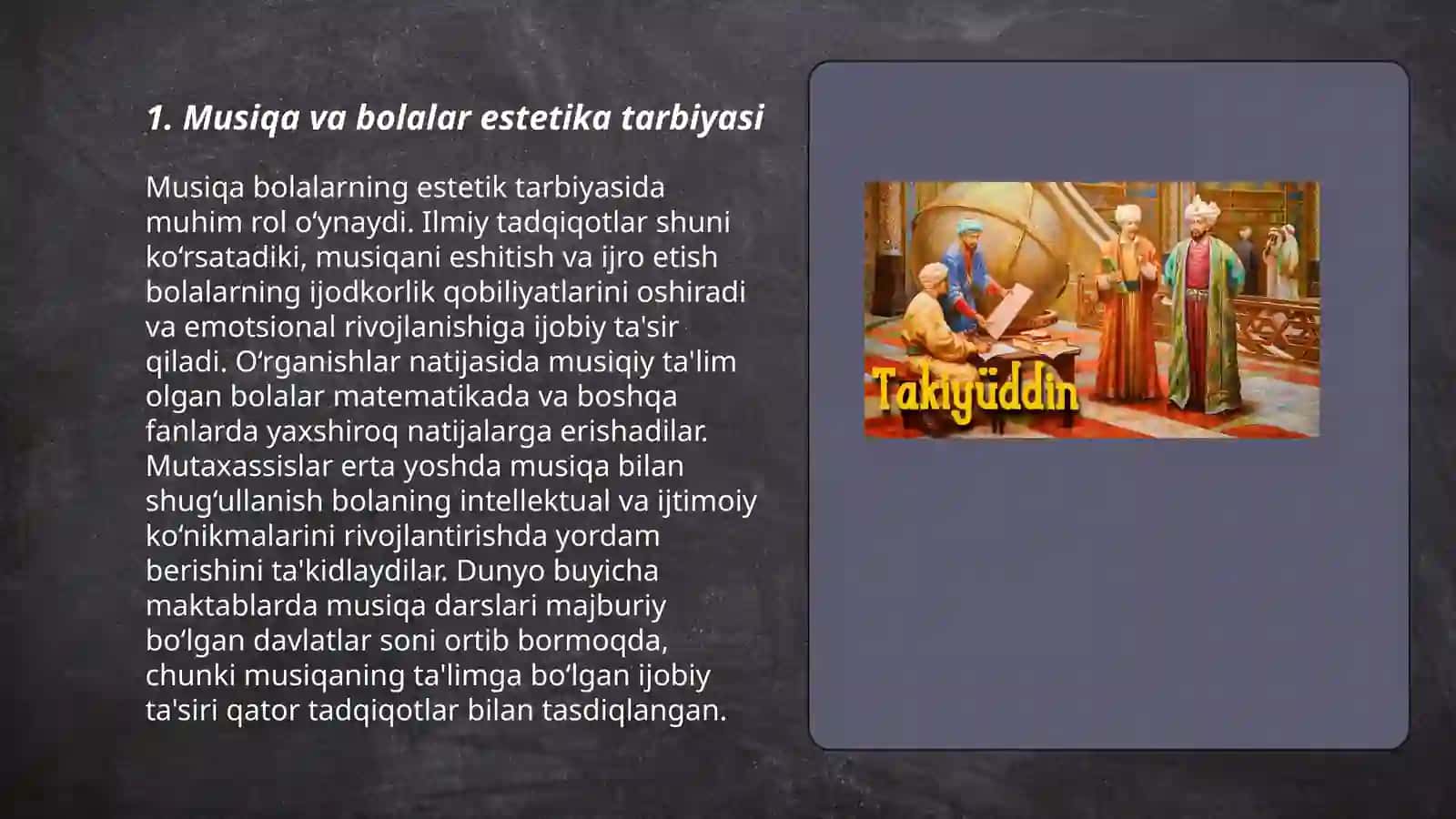 Musiqaning bolalarga estetik, aqliy jismoniy ahamiyat haqidagi olimlarning qarashlari 3
