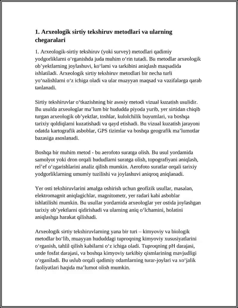 ARXEOLOGIK TADQIQOT TURLARI VA SANALASHTIRISH MUAMMOLARI 3