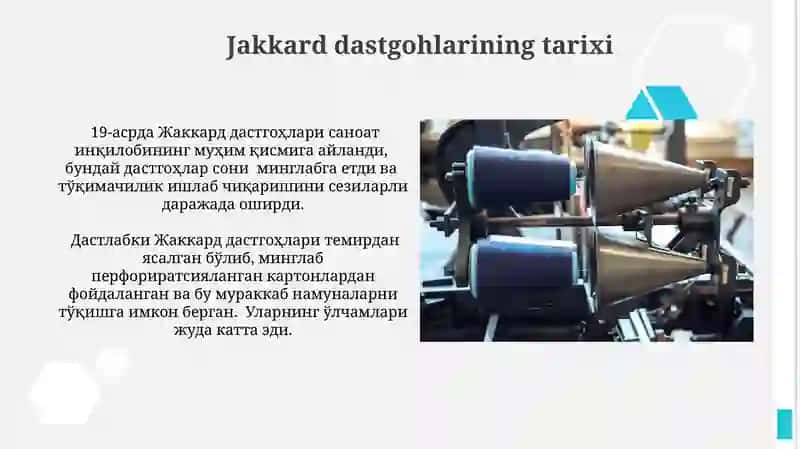Jakkard mashinalari haqida 3