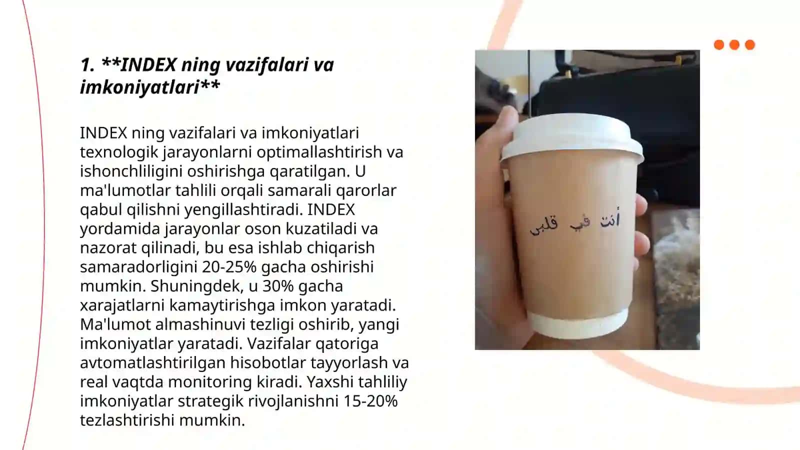 **INDEX ning vazifalari va imkoniyatlari** 3