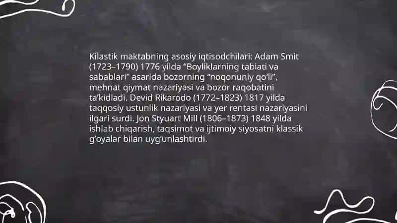 Marjinalizim taʼlimotlar va kilastik iqtisodiy maktab 3