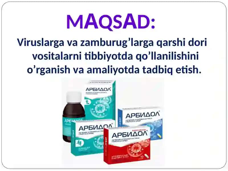 Viruslar va zamburugʻlarga taʼsir etuvchi vositalar 3