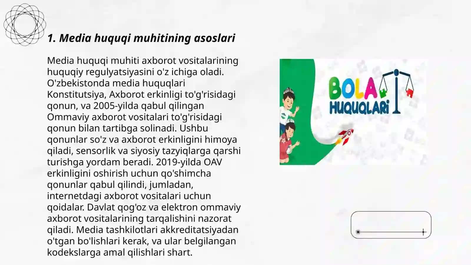 Media muhitda bola huquqi 3