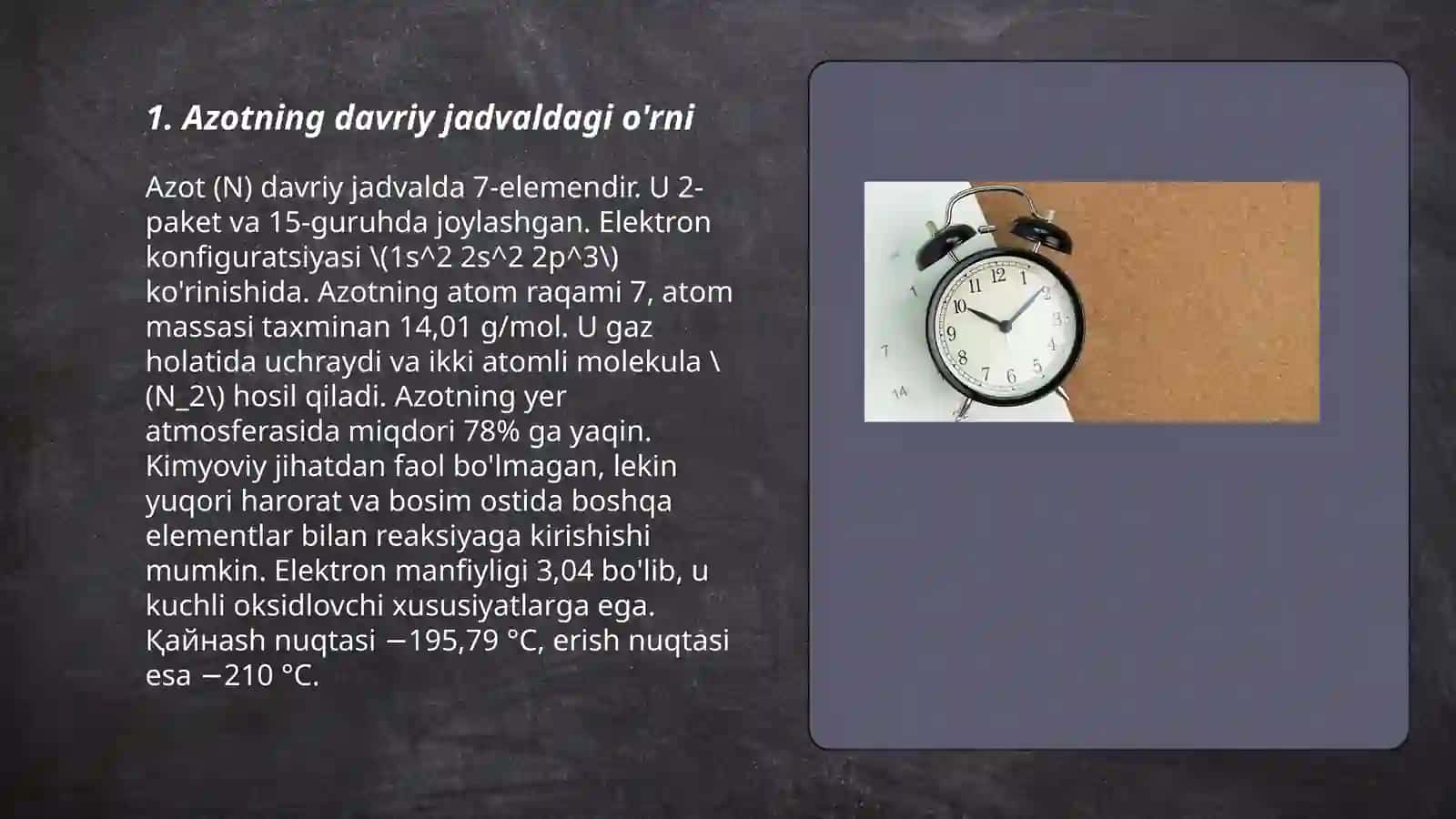 Azotning xossalari va ishlatilishi 3