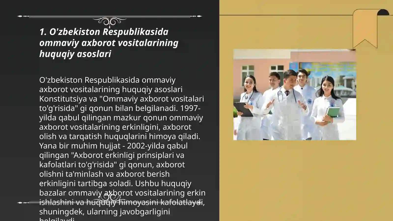 O'zbekiston Respublikasida ommaviy axborot vositalarining faoliyati 3