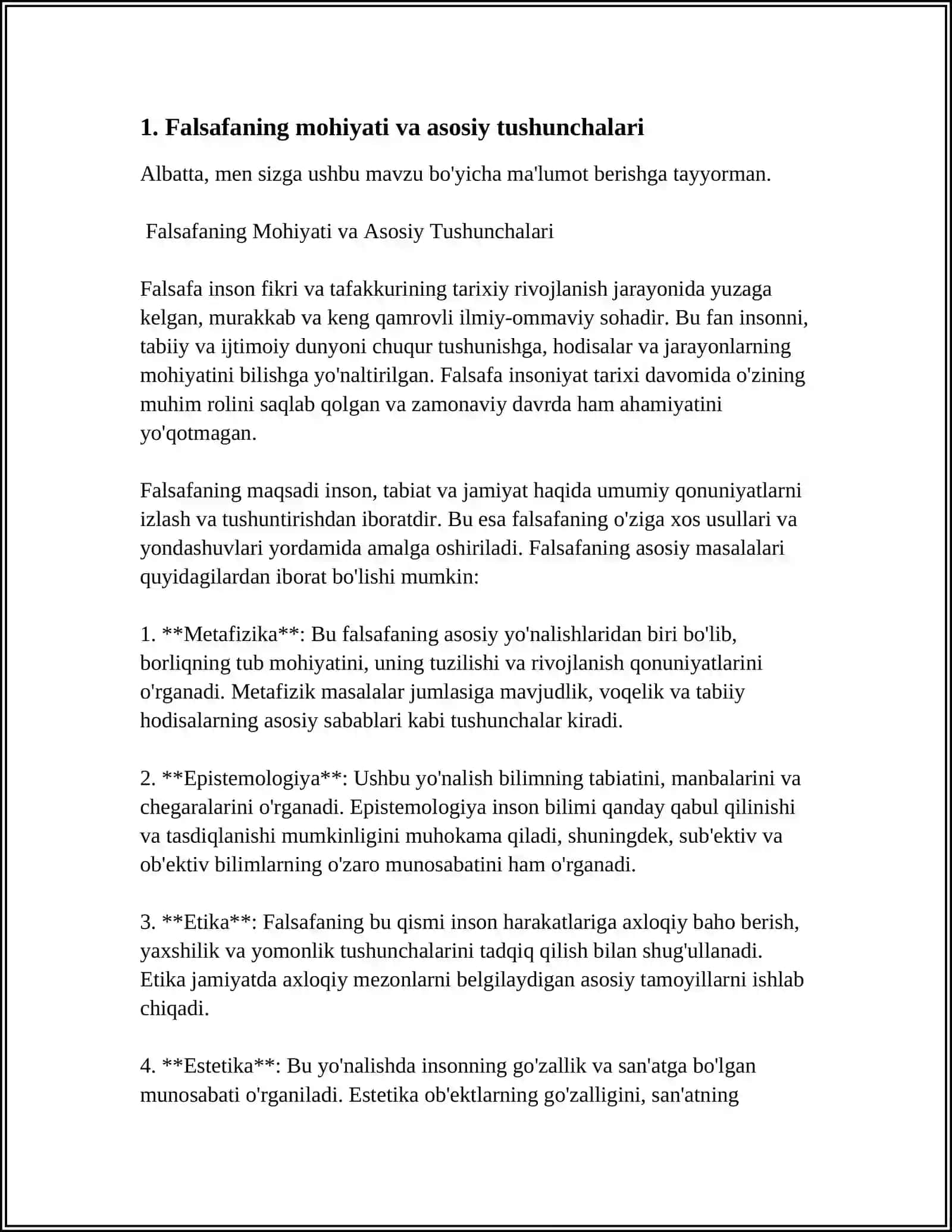 FALSAFANING MOHIYATI VA JAMIYAT TARAQQIYOTIDAGI OʻRNI 3