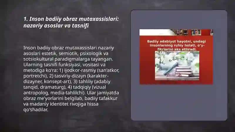 Inson badiiy obraz mutaxassislari 3
