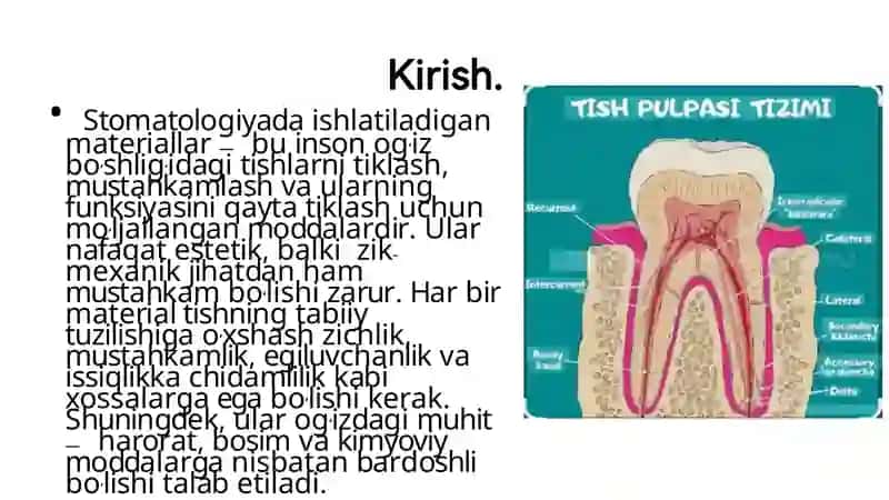 Stomatologik materiallarning zikmexanik xossalari. Tishning zichligini aniqlash. Suni’iy tishlarni tayyorlashda ishlatiladigan materiallarning mexanik xossalari 3