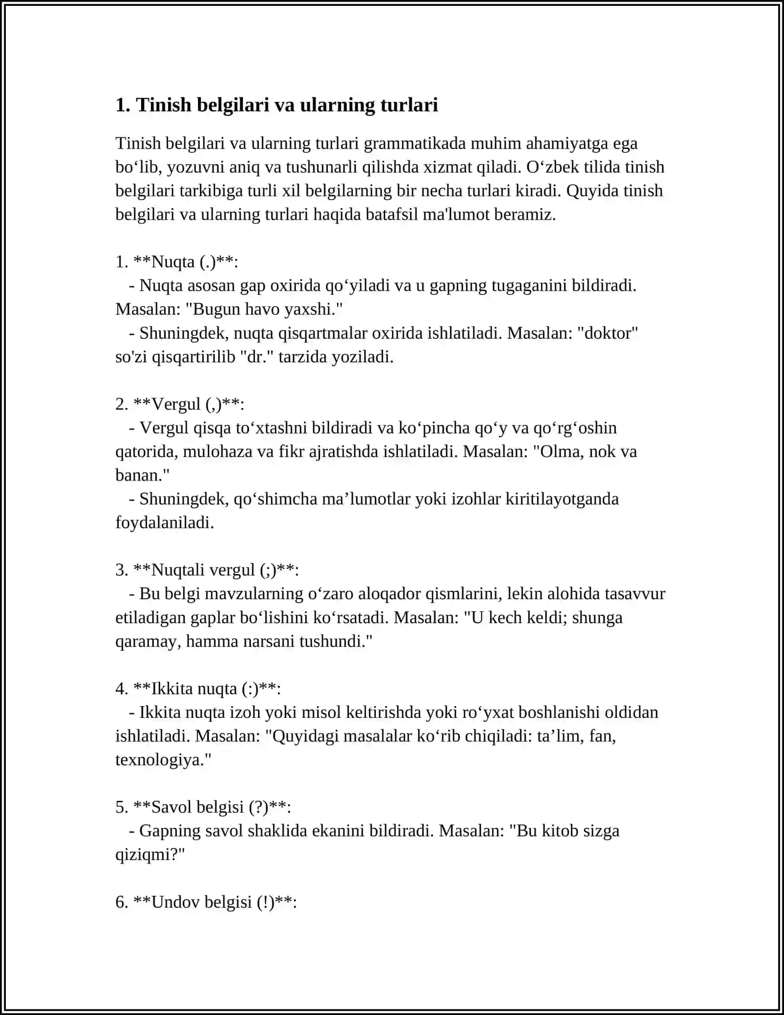 TINISH BELGILARINI MUFASSAL BAYON ETISH 3