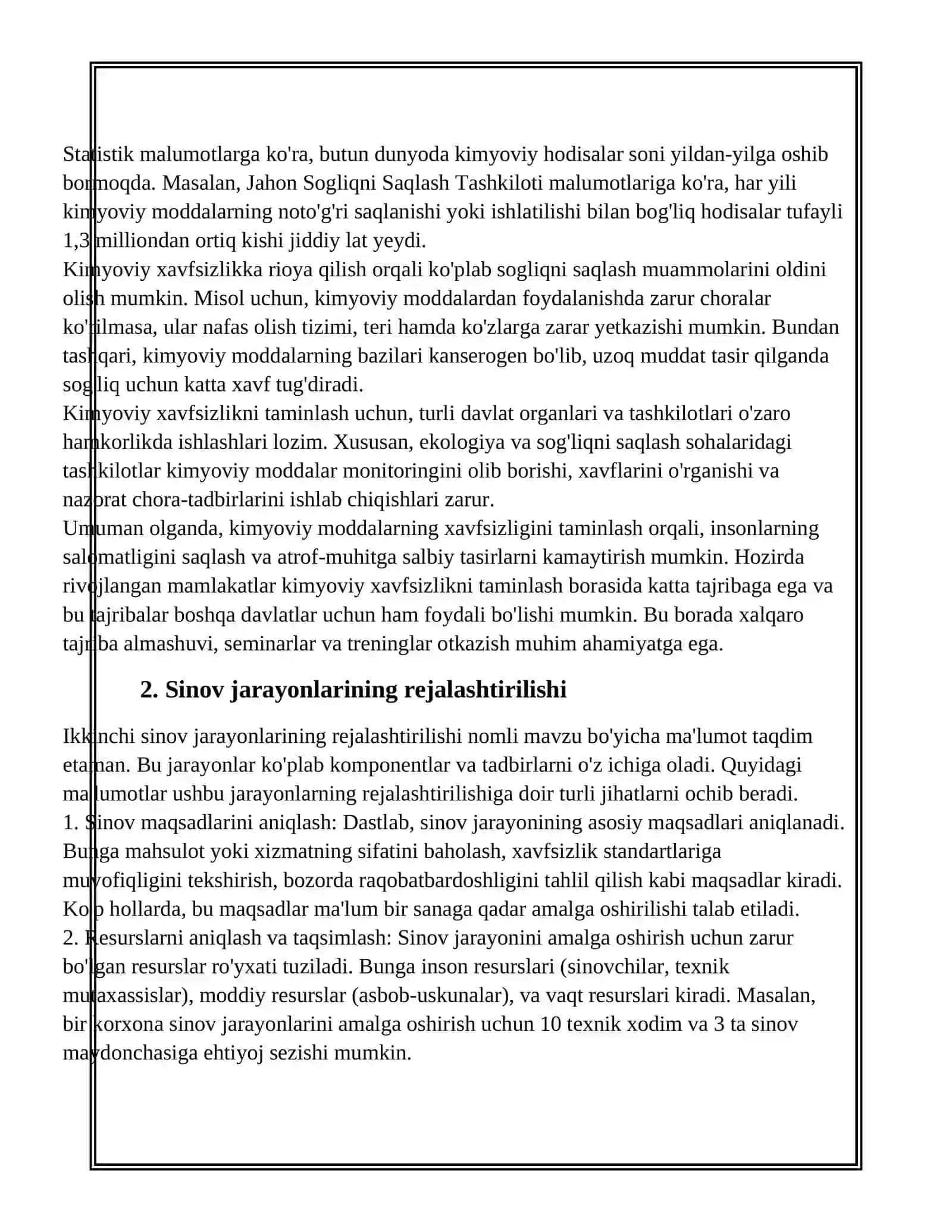 MUFELNIY PECHDA BAJARILADIGAN SINOV AMALIYOTLARINI O‘RGANISH 3