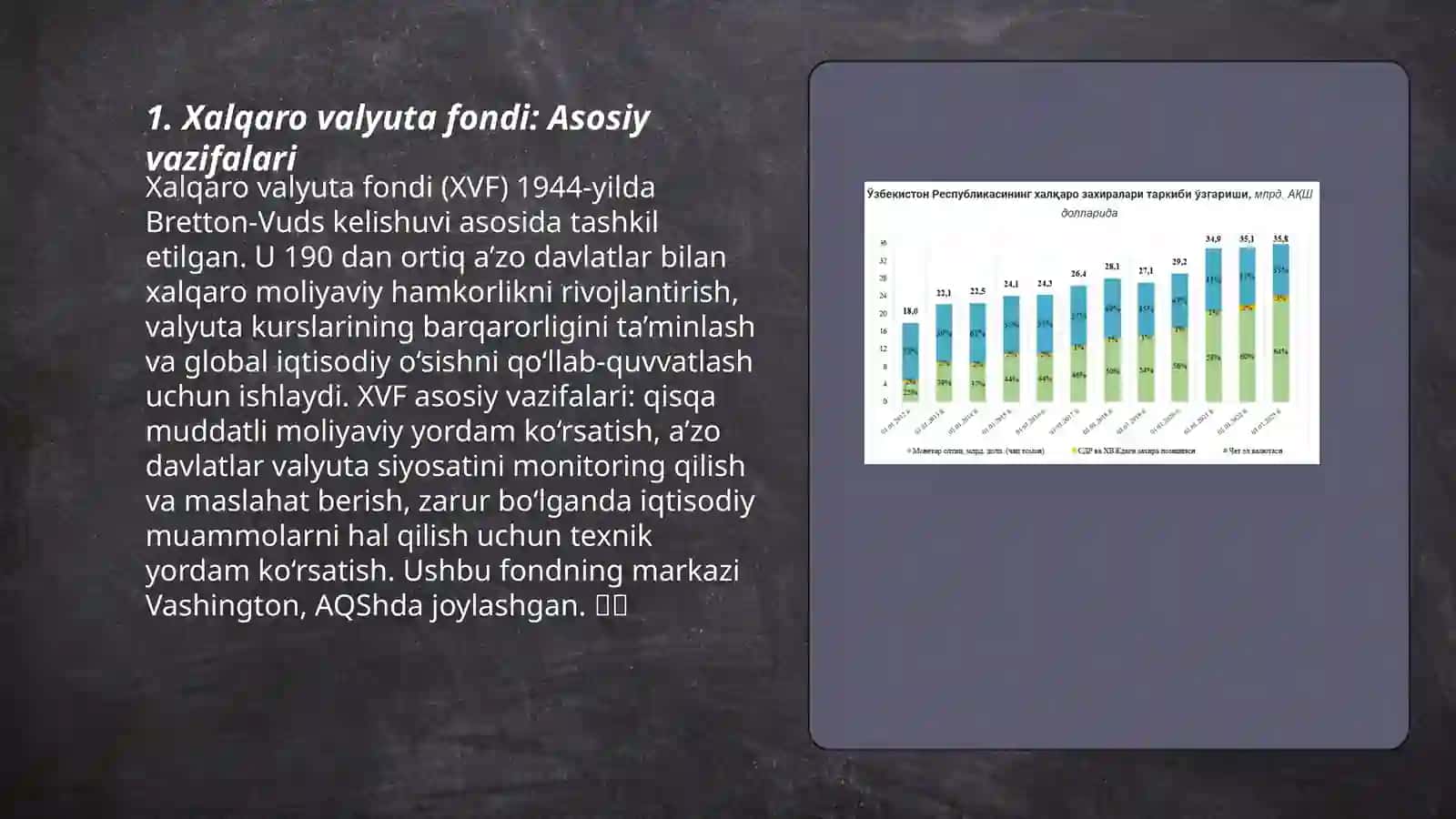 Xalqaro valyuta fondining moliyaviy ko'rsatgichlari 3