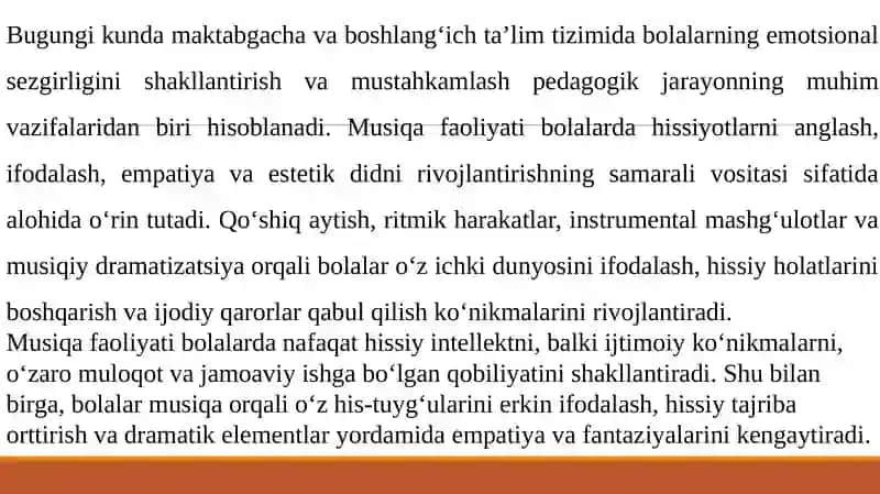 Musiqa yordamida bolalarda emotsional sezgirlikni oshirish 3