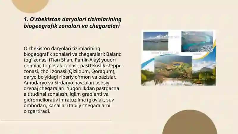 O'zbekiston daryolari, ko'llari va suv omborlari biogeografiyasi 3