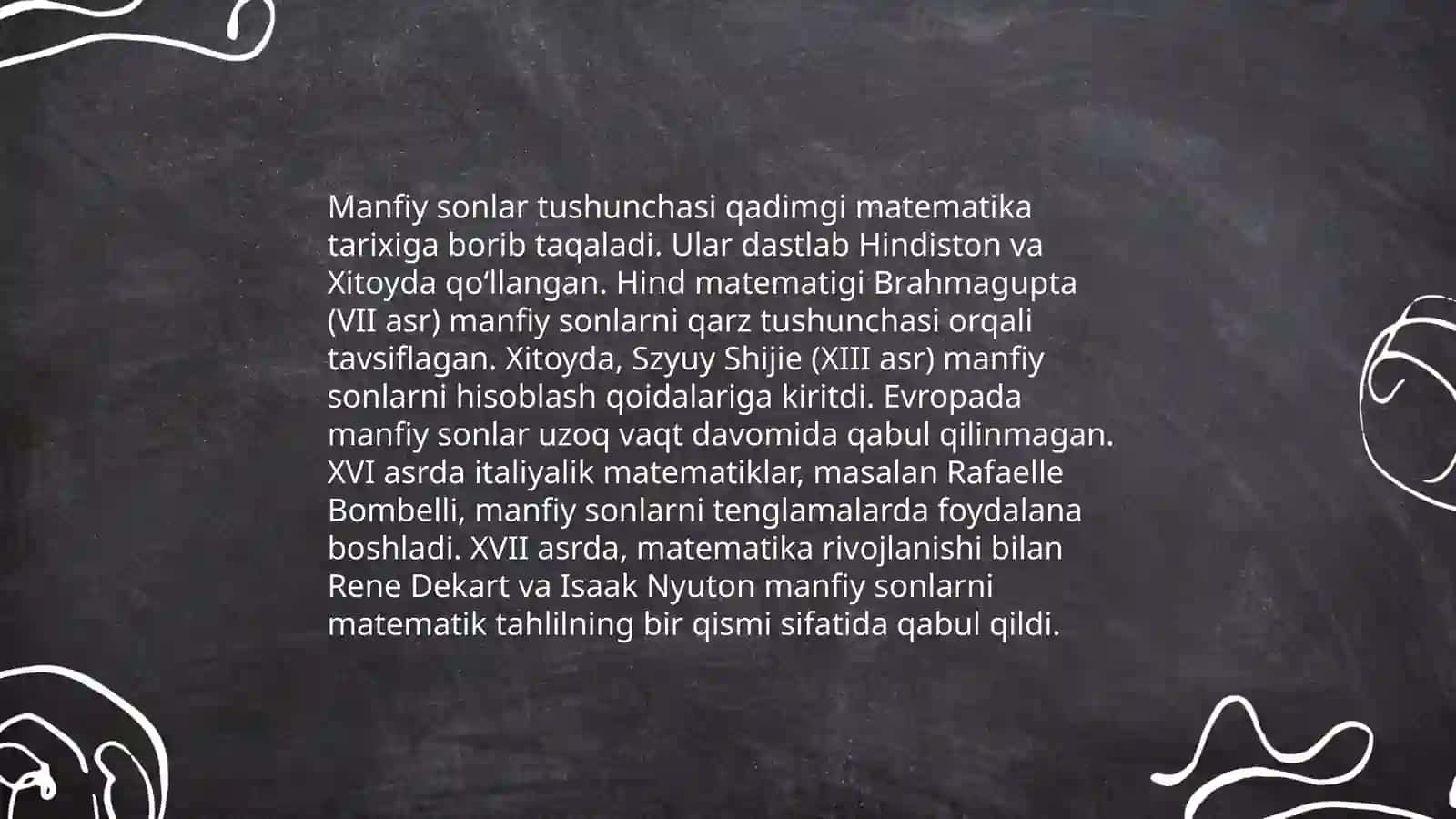 Manfiy son va kasr tushunchasining vujudga kelishi haqida tarixiy malumot 3