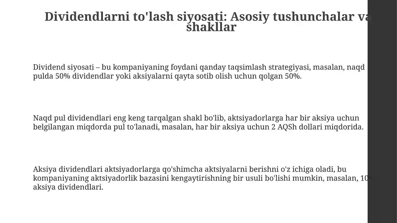 DIVIDENTSIYOSATI 3