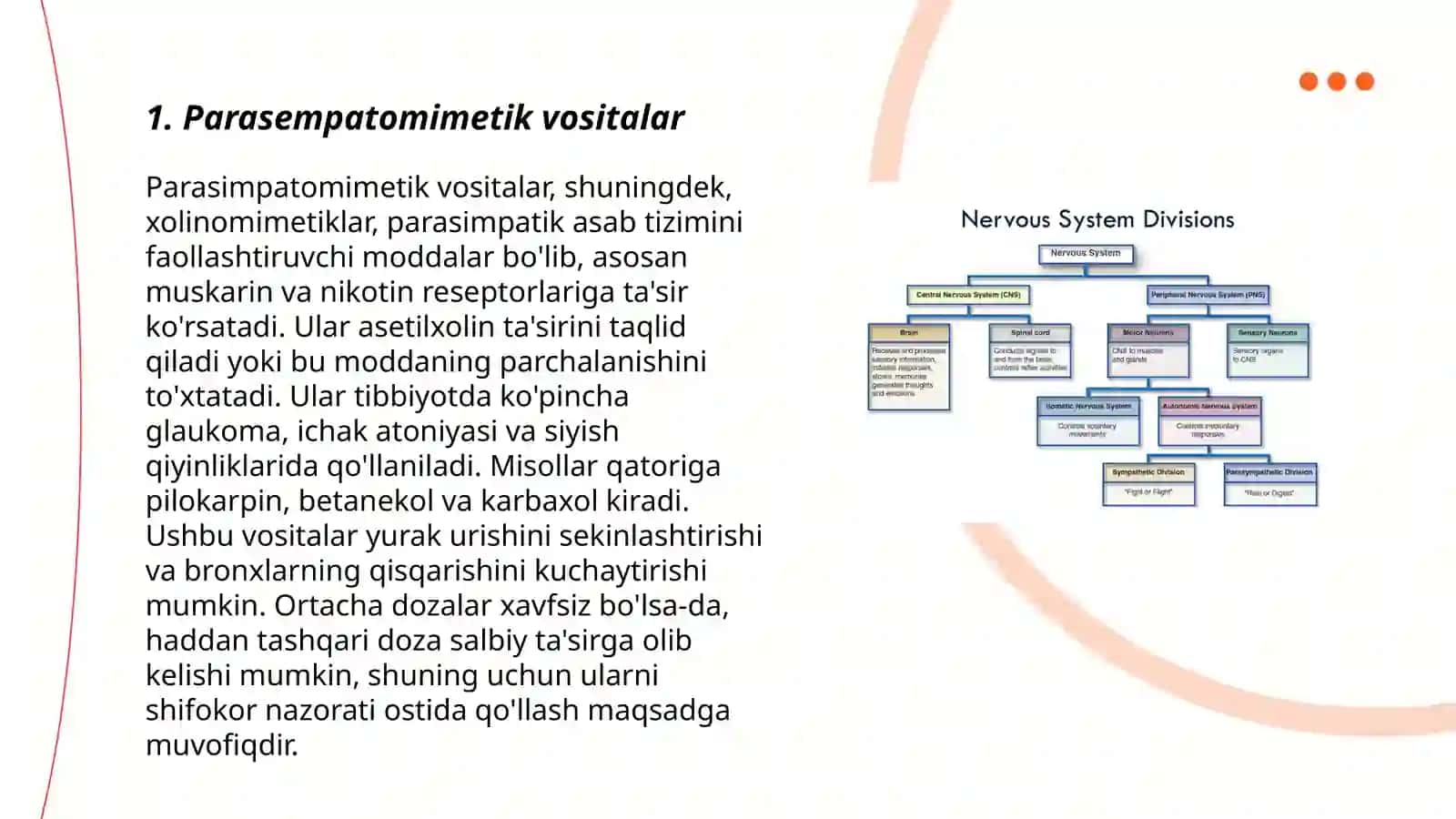 Parasempatomimetik vositalar 3