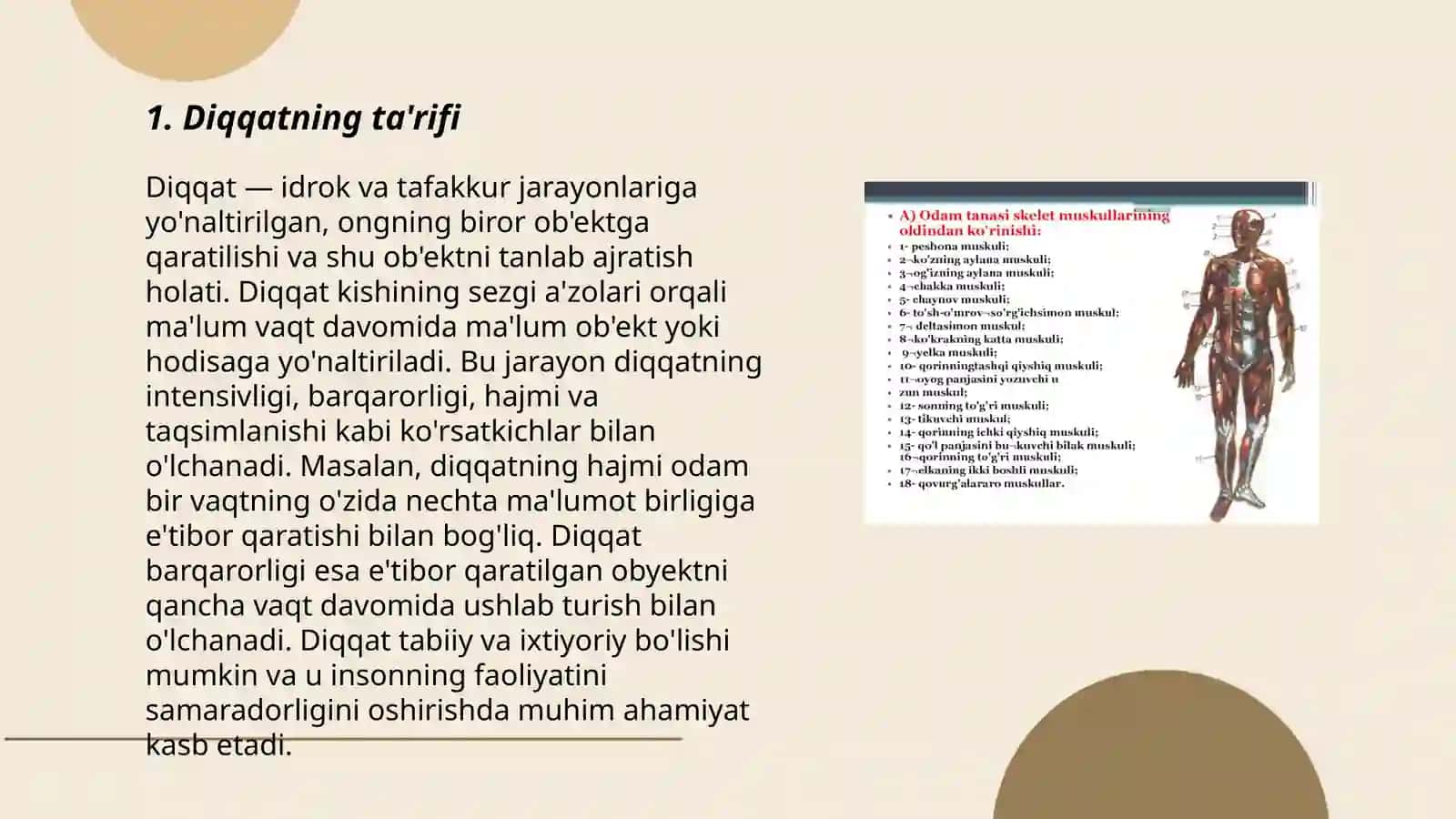 Diqqat turlari va uning xususiyatlari 3