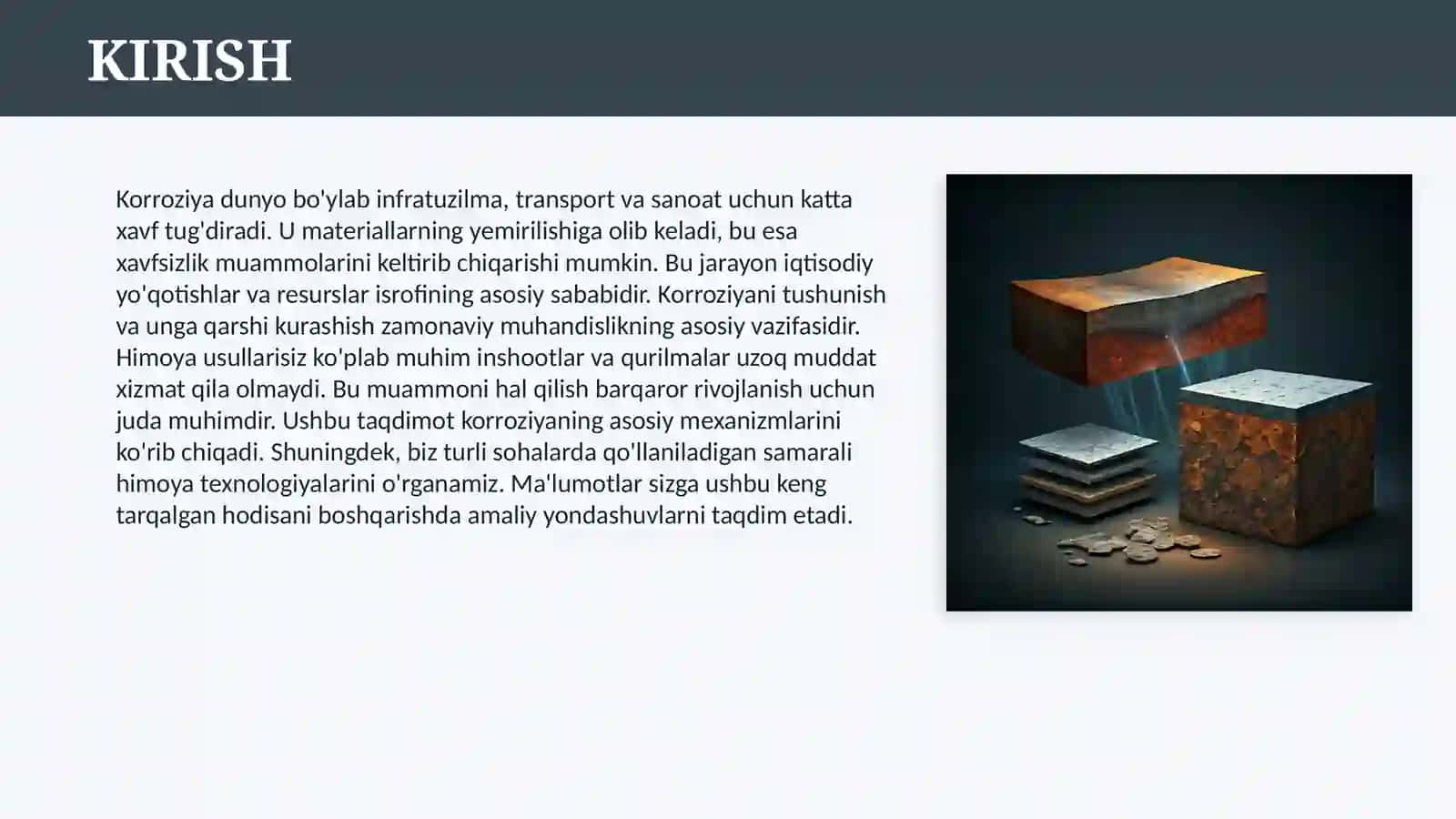 METALLAR KORROZIYASI VA KORROZIYADAN HIMOYALASH USULLARI 3