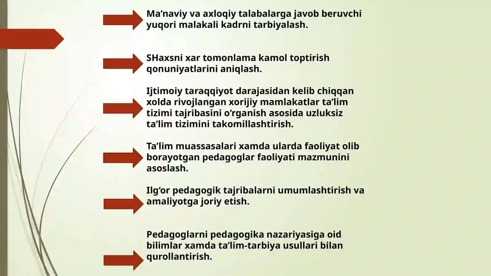 PEDAGOGIKA FANI PREDMETI VA VAZIFALARI.PEDAGOGIKANING METODOLOGIYASI VA TADQIQOT METODLARI. 3