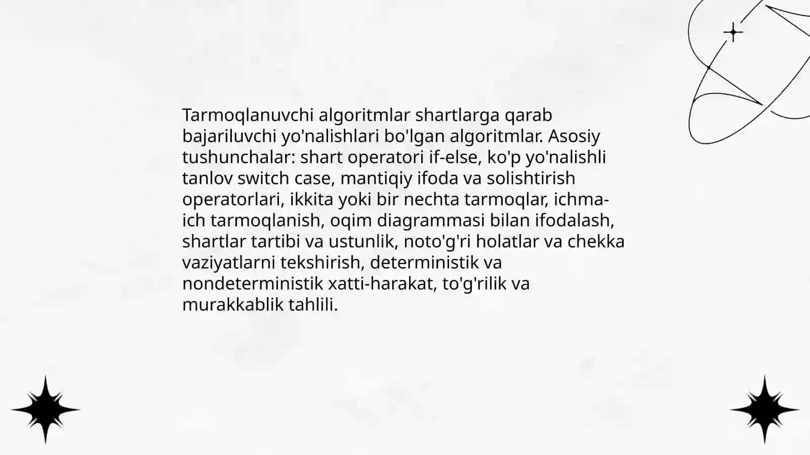 Tarmoqlanuvchi algoritmlar 3