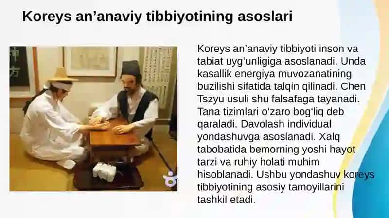 Koreys tibbiyotida Chen Tszyu usuli 3