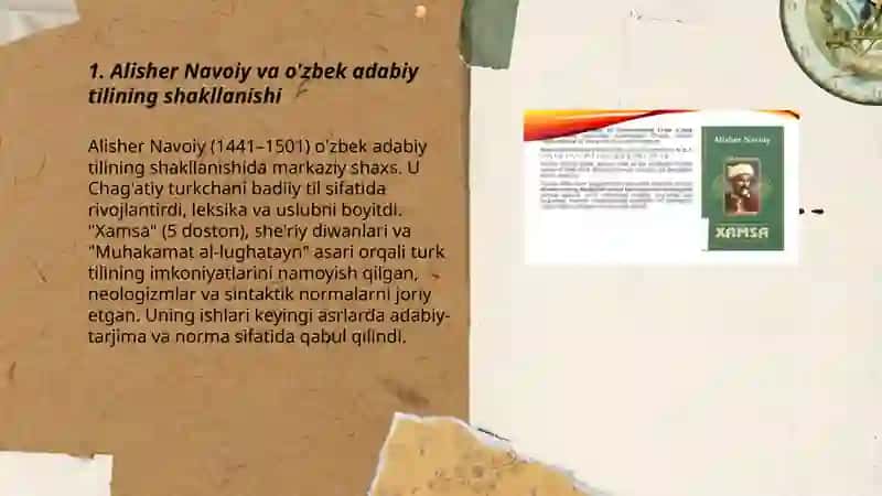 Alisher Navoiy va o'zbek adabiy tilining shakllanishi 3