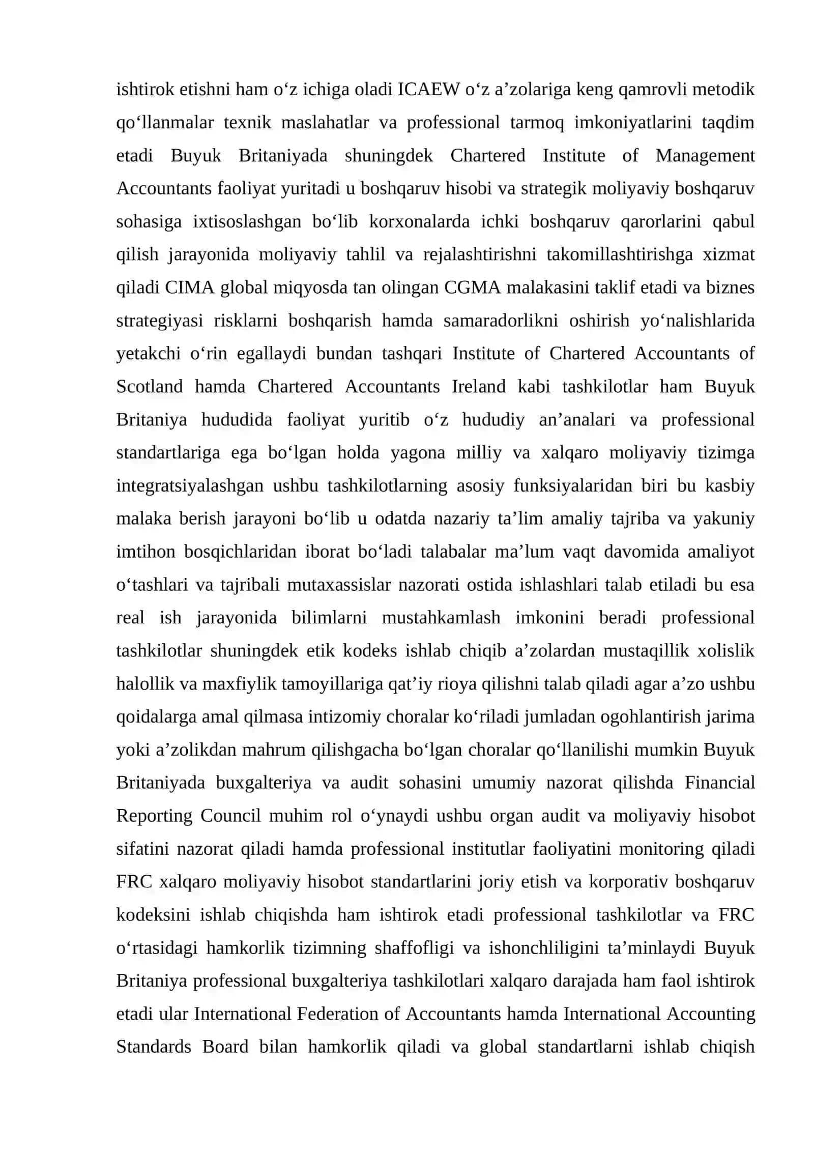 Buyuk britaniya professional buxgalterik tashkilotlarning faoliyati va ularning MHXSlarni joriy etishdagi o'rni 3