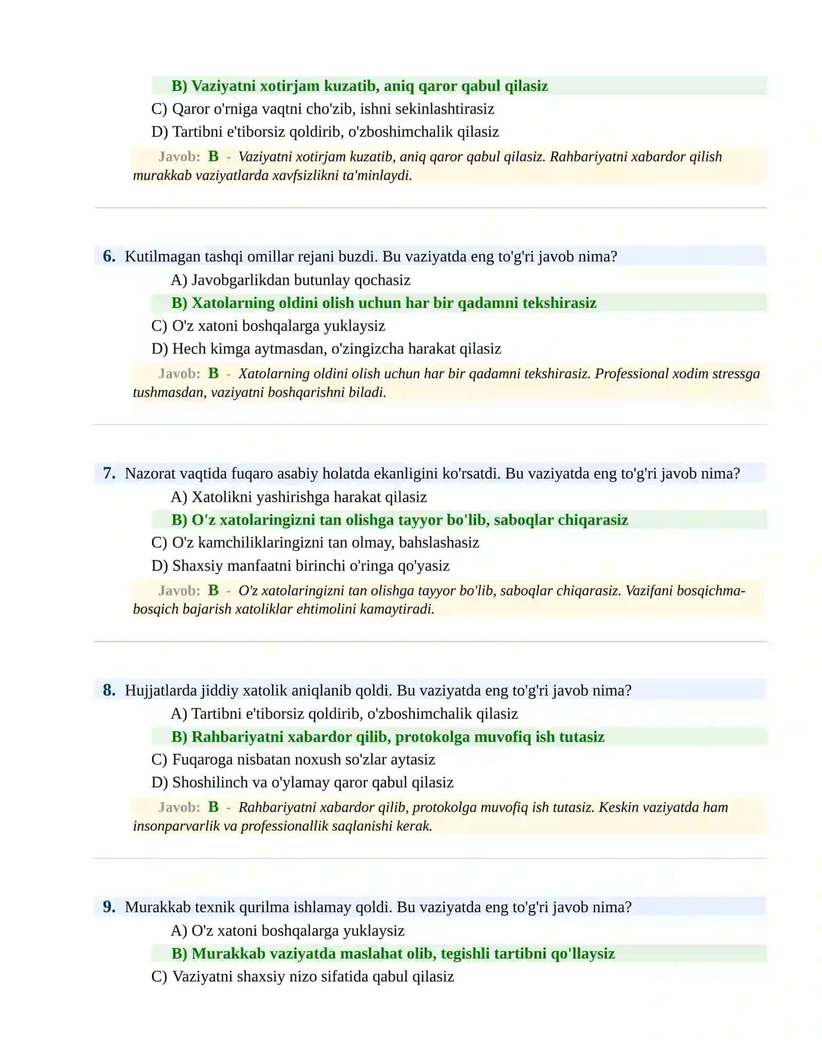 BOJXONA XIZMATIGA ISHGA KIRISH PSIXOLOGIK SINOV Testlari 3