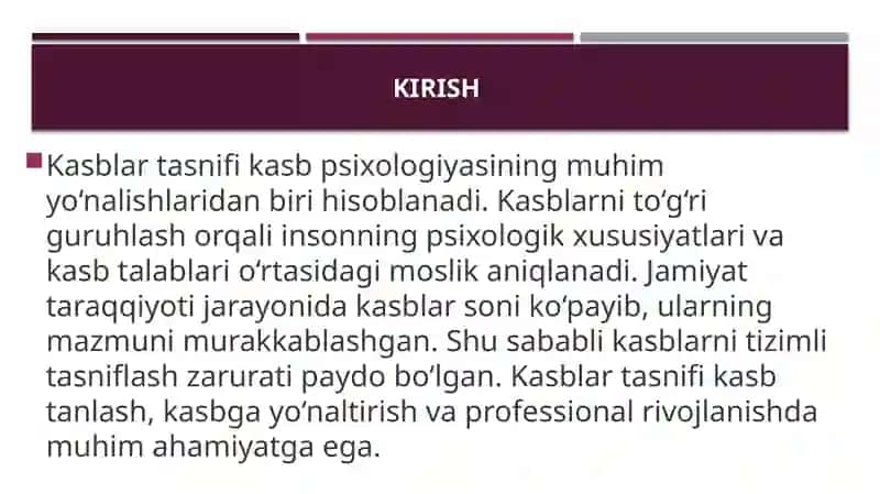 kasblar Tasnifi 3