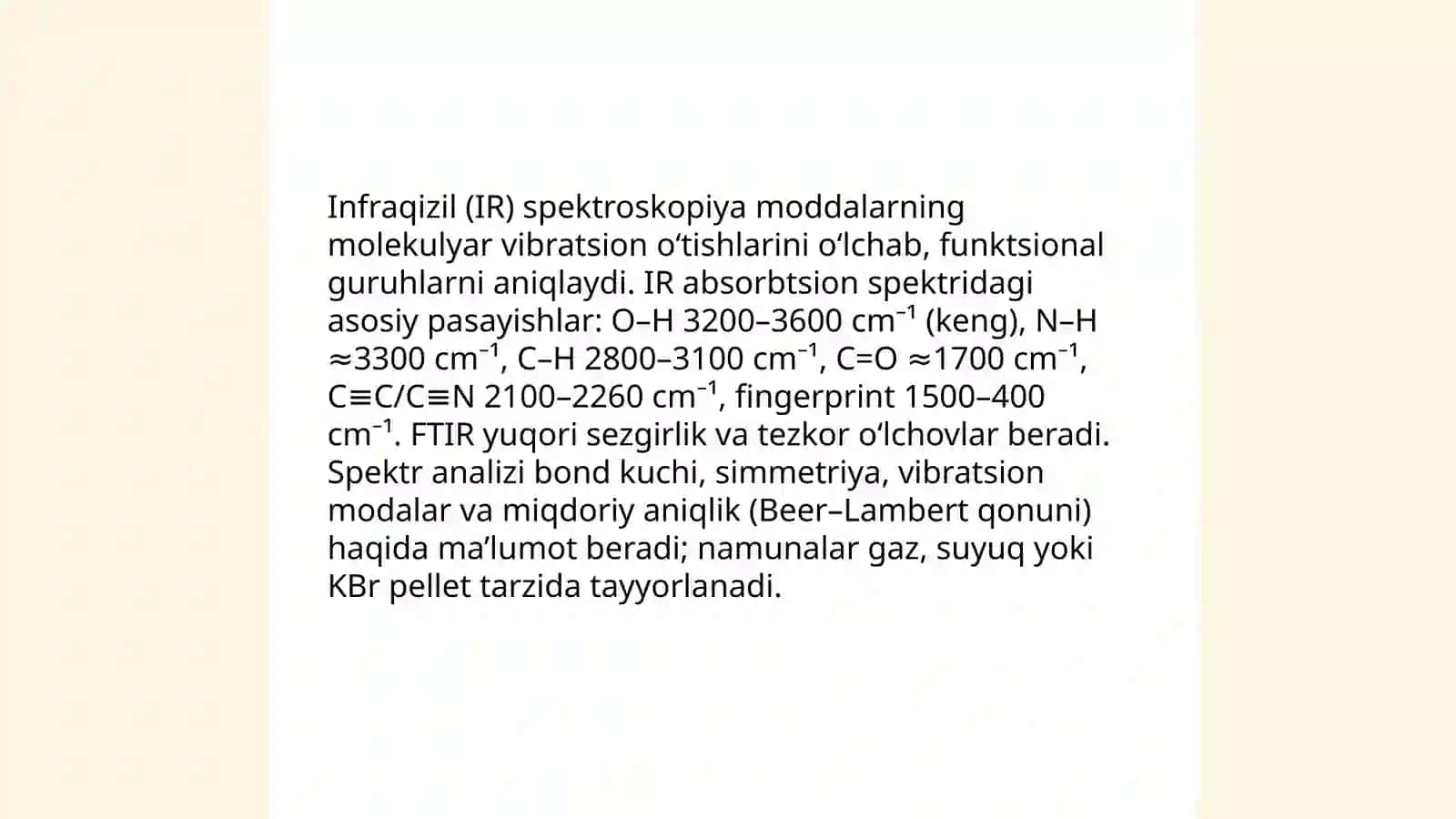 Moddalarning tuzilishini aniqlashning fizik-kimyoviy usullari 3