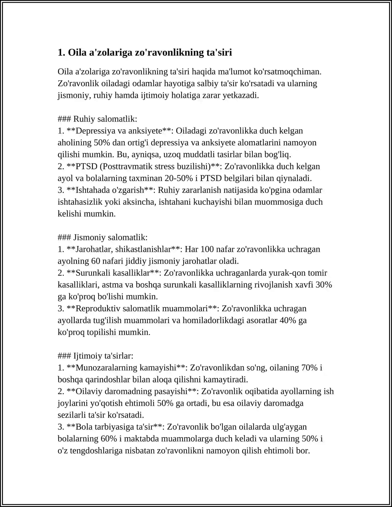 ZO'RAVONLIKKA DUCH KELGAN OILALARGA PSIXOLOGIK XIZMAT KO'RSATISH 3