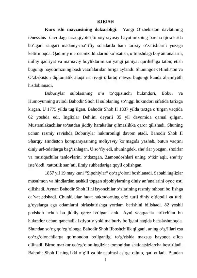 HINDISTONDAGI IJTIMOIY-IQTISODIY VA SIYOSIY VAZIYAT BOBURIYLAR DAVLATINING INQIROZI 3