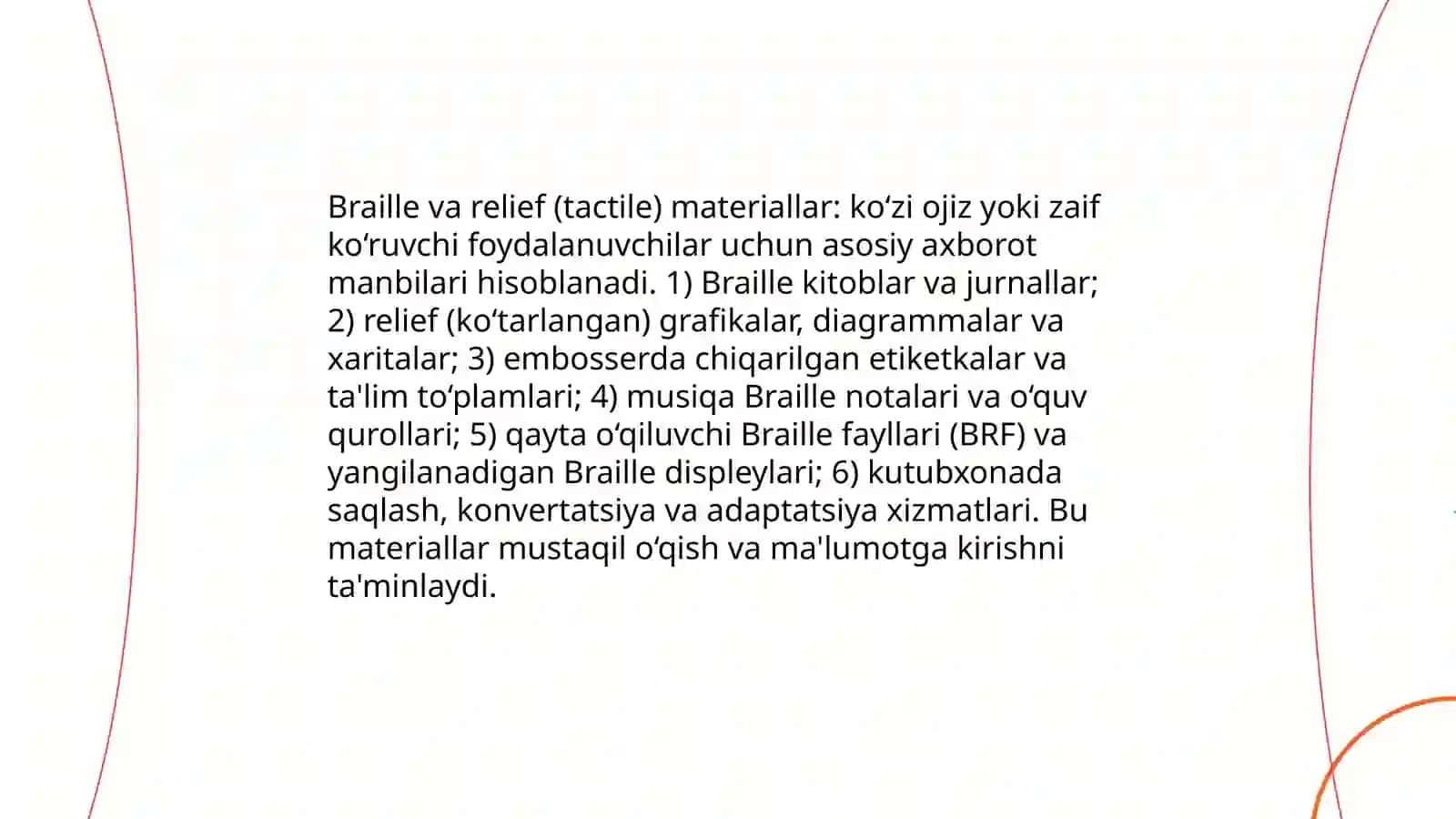 Alohida ehtiyojli foydalanuvchilarga kutubxona axborot xizmat ko'rsatishning asosiy ma'lumot manbalari 3
