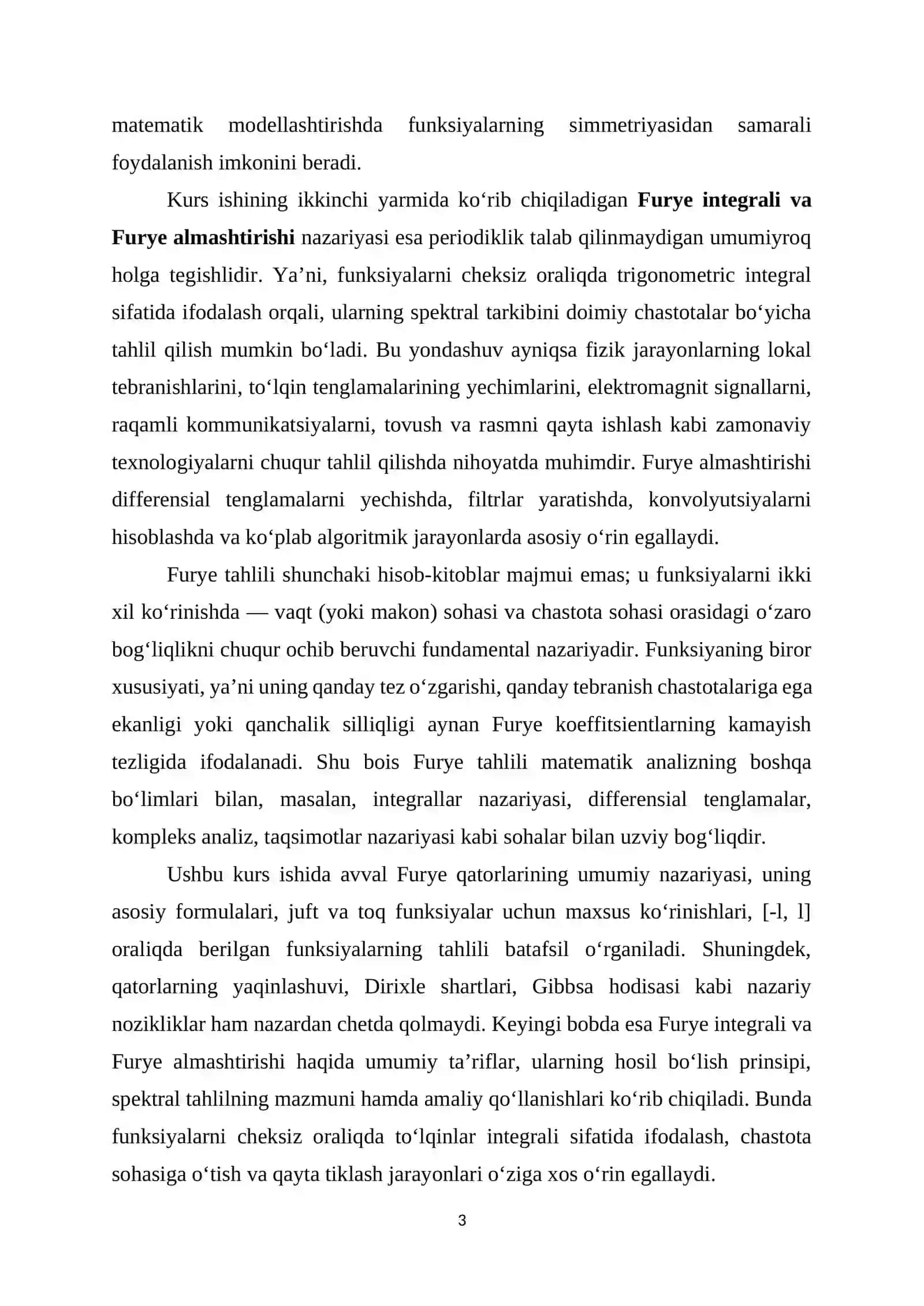 Furye integrali va Furye almashtirishi 3