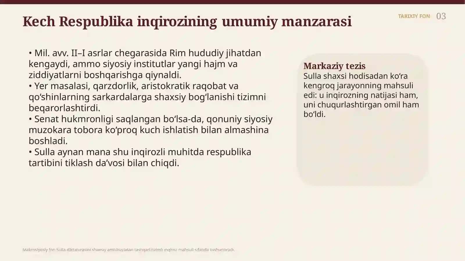 LUTSIY KORNELIY SULLA DIKTATURASI 3