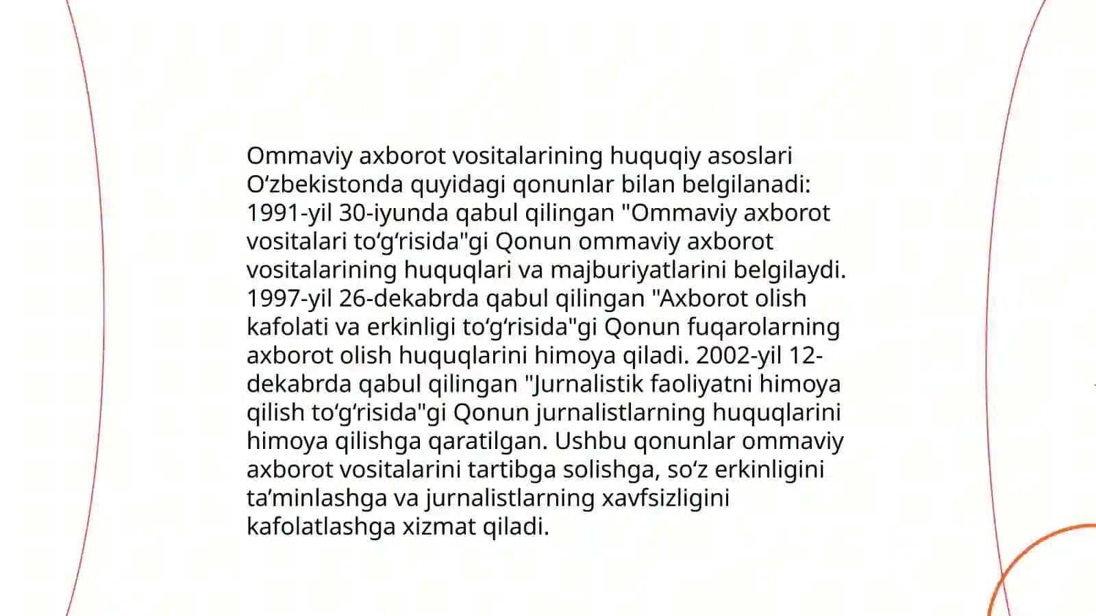 O'zbekiston Respublikasida ommaviy axborot vositalarining faoliyati 3