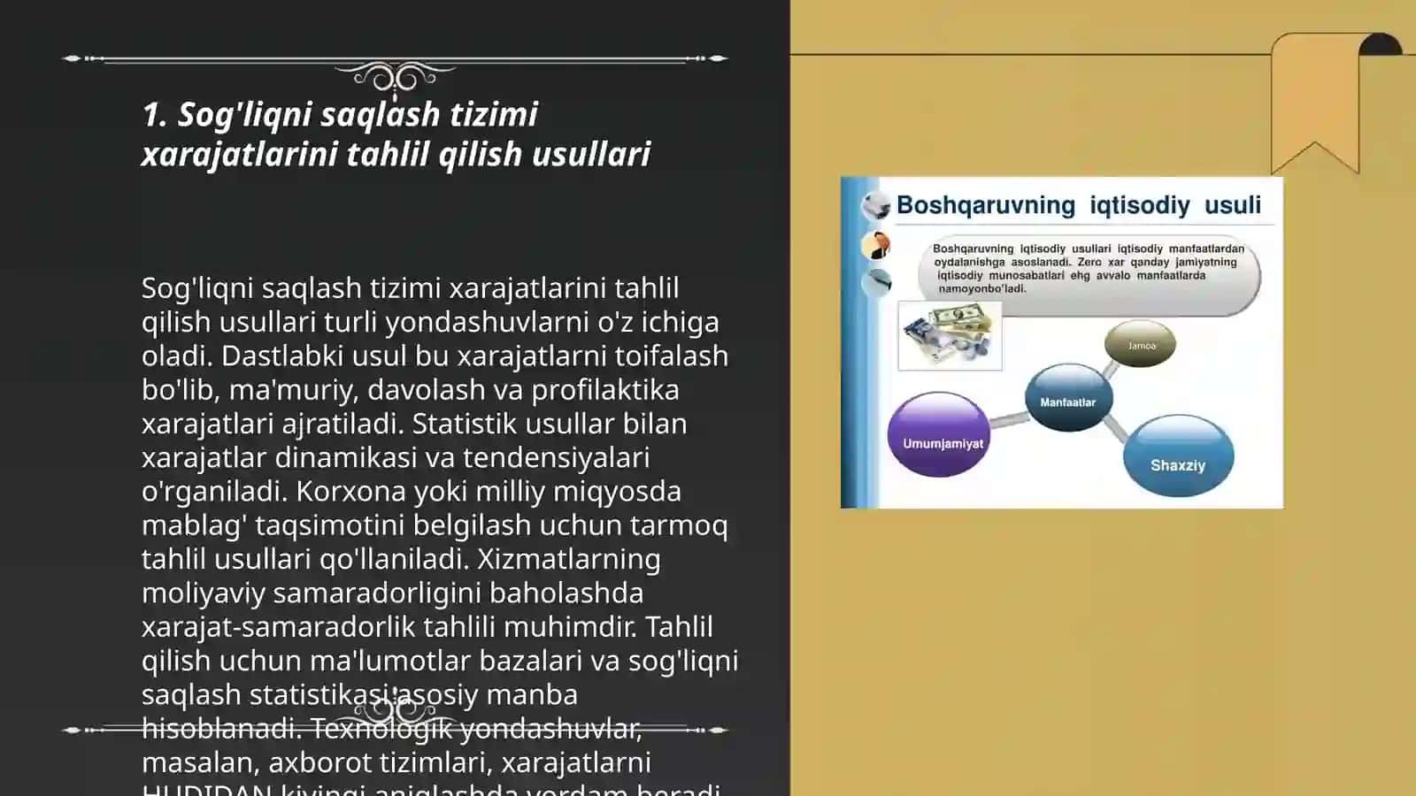 Tibbiy xizmatlarning iqtisodiy samaradorligini baholash usullari 3