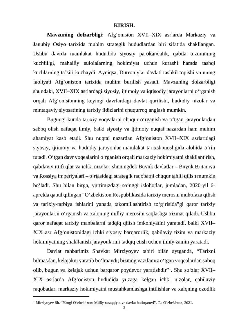 AFGʻONISTON XVII XIX ASRLARDA 3