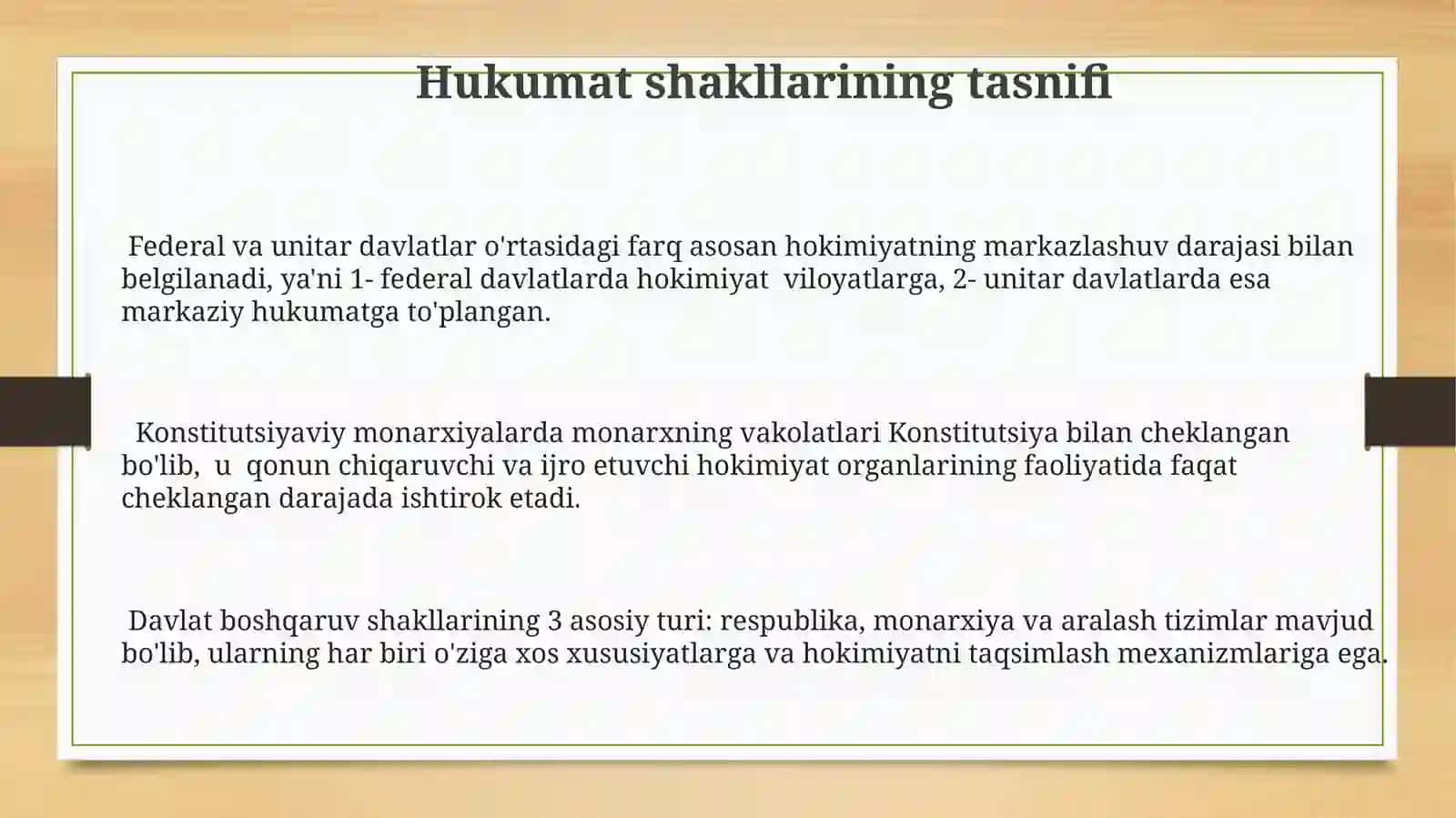 Davlat Shaklining Tushunchasi 3