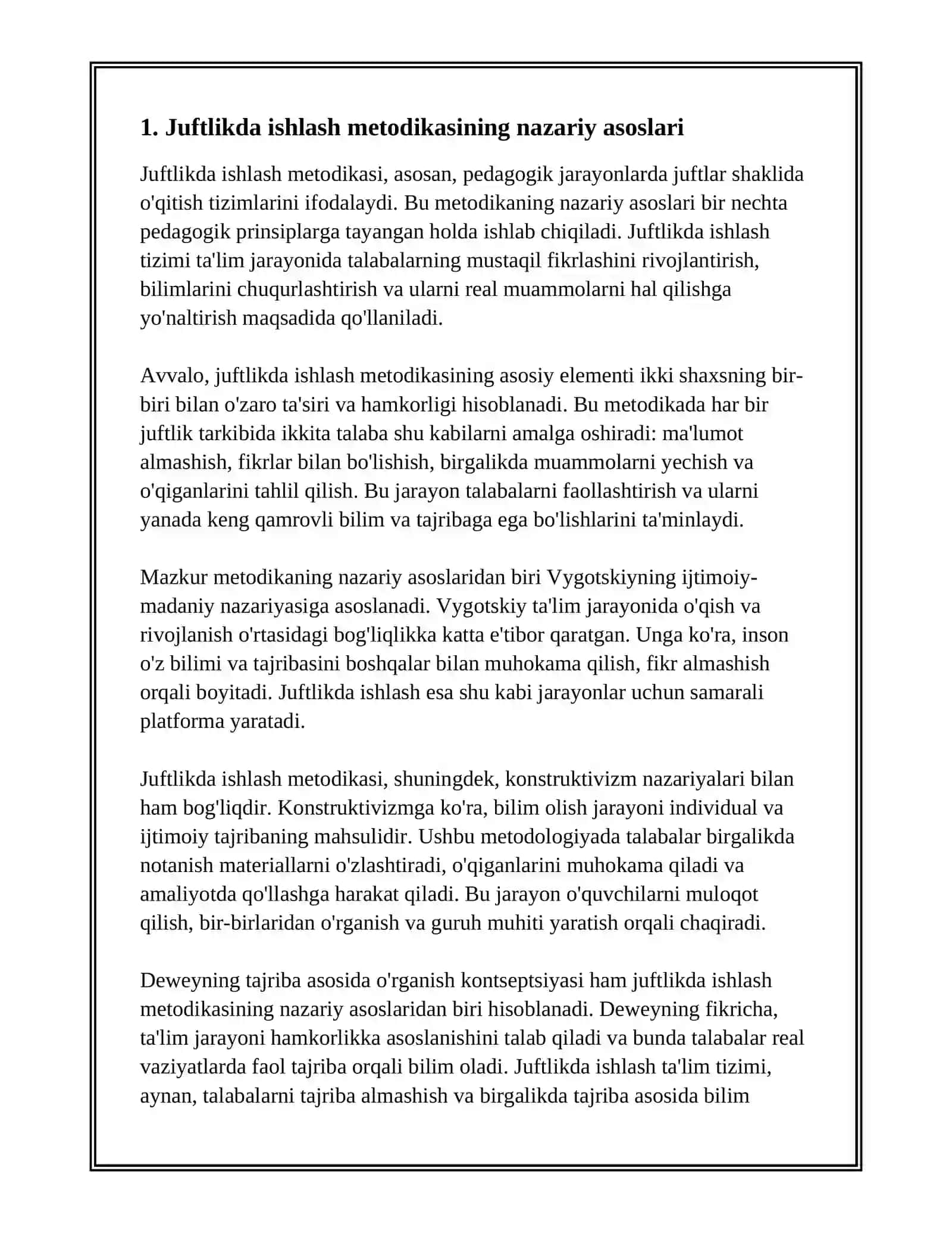 JUFTLIKDA ISHLASH METODIKASI 3