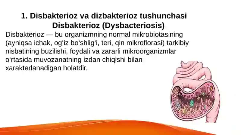 Disbakterioz va disbakteriozning zamonaviy 3