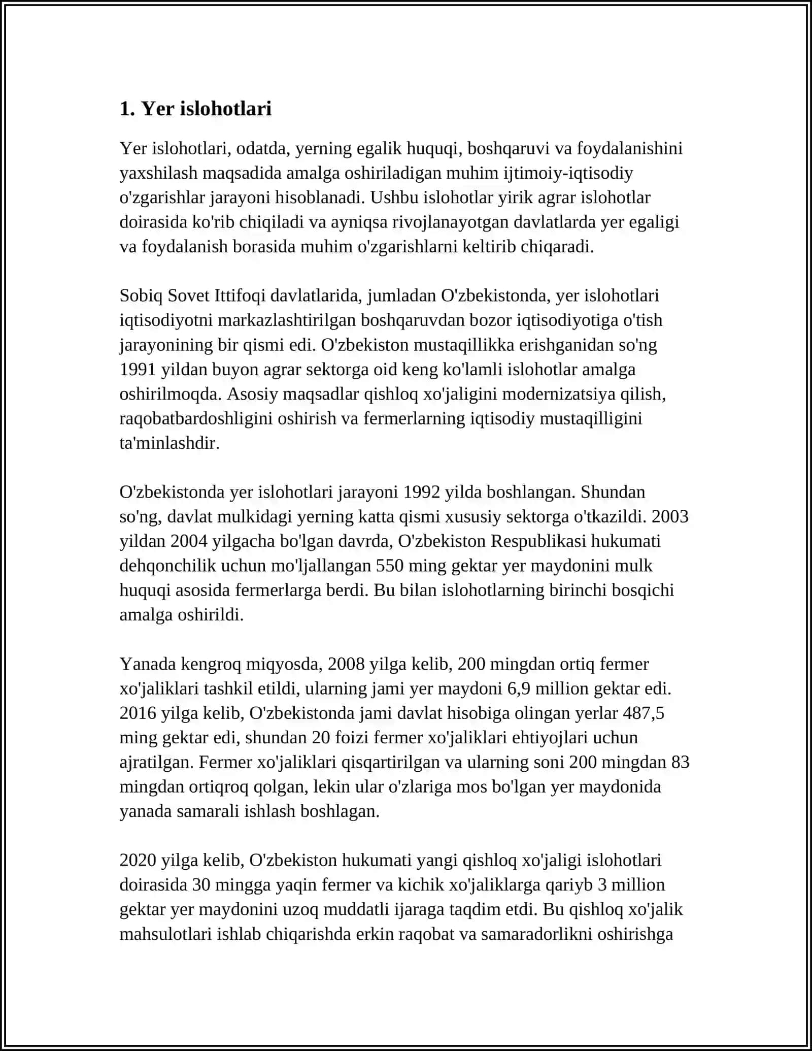 MUSTAQILLIK YILLARIDA QISHLOQ XO’JALIGI VA SANOAT SOHASIDAGI O’ZGARISHLAR 3