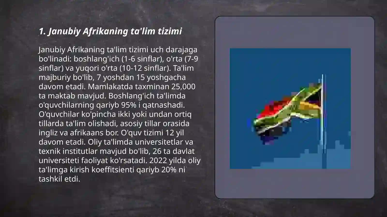 Ayrim Afrika mamlakatlarida ta'lim tizimi va uning tahlili 3