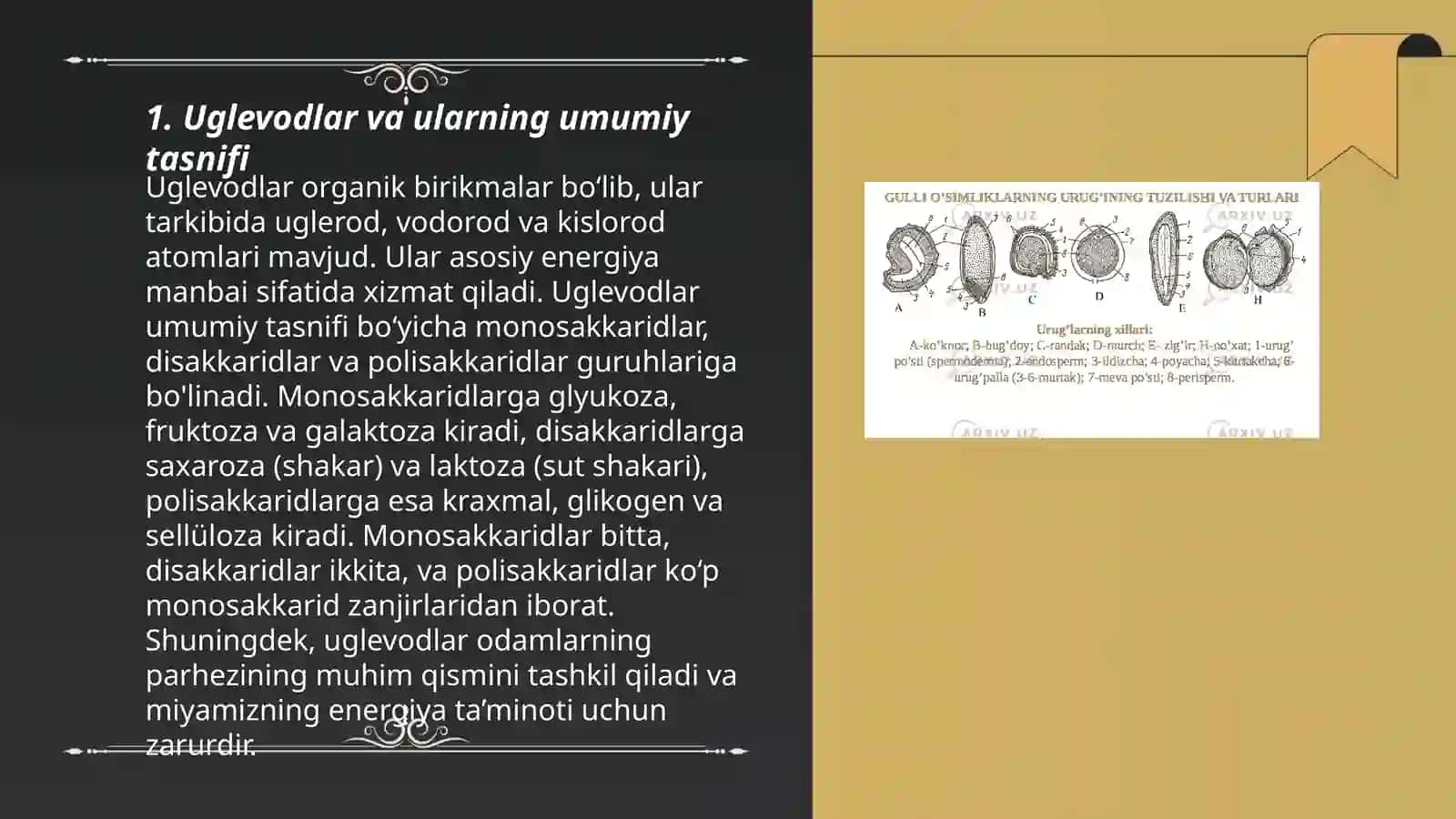 Uglevodlar monasaxaridlar tuzilishi va hossalari Digoma va metropolisidlar 3