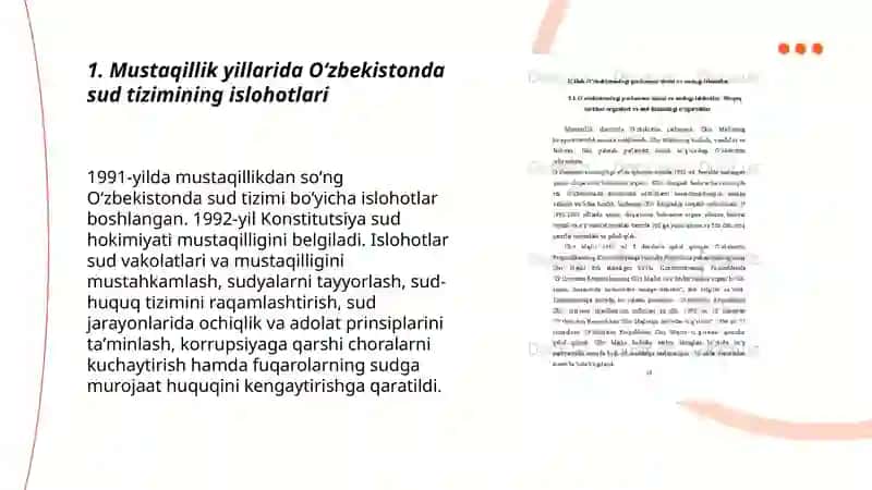 Mustaqilik yili uzbda huquq tartibot oʻrganish sut tizimidagi 3