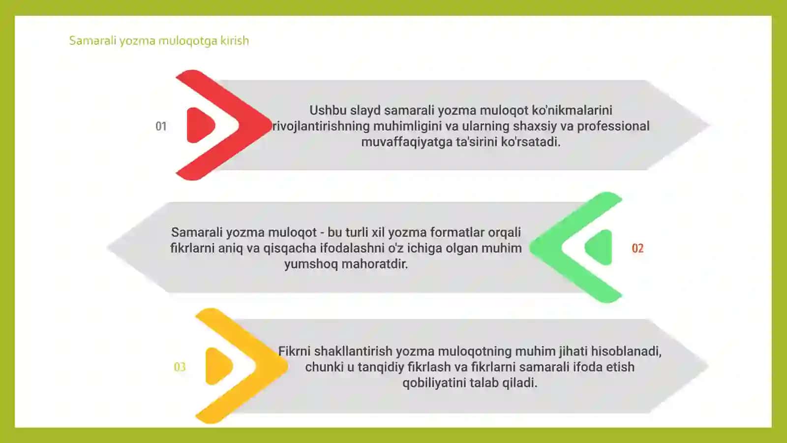 Soft skills-samarali yozma kommunikatsiya. Fikrni shakllantirish 3