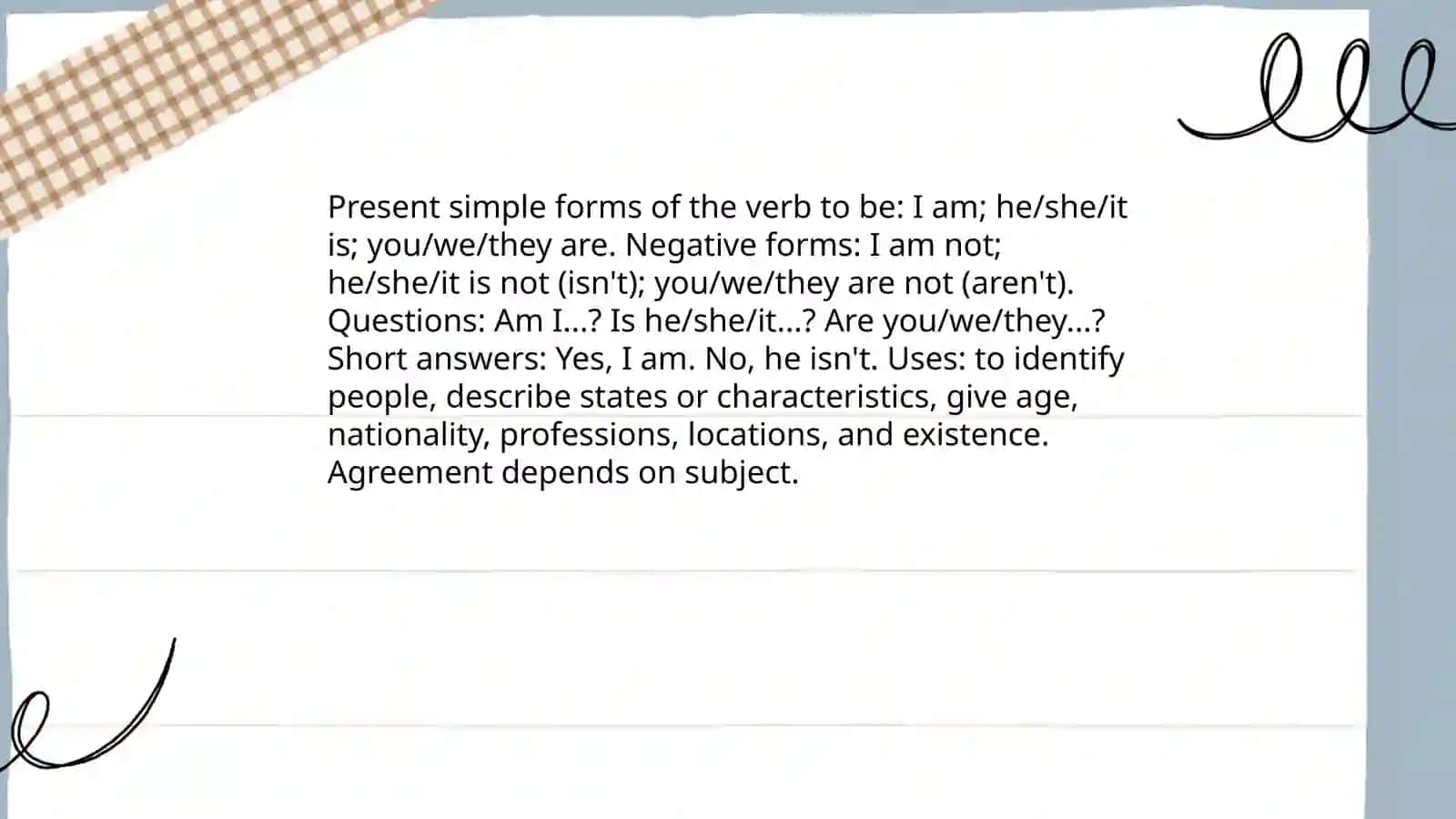 Verb to be 3