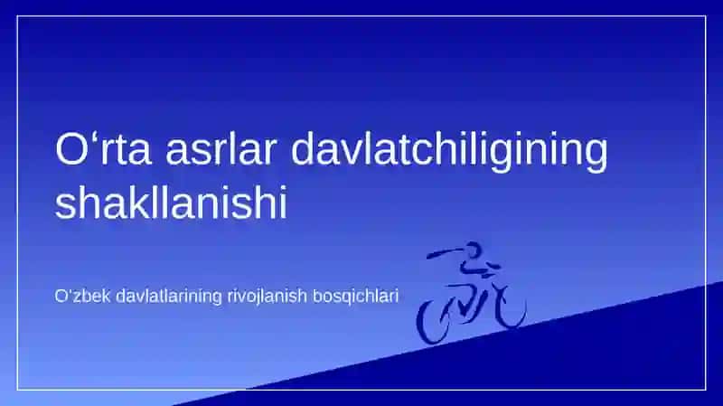 O'zbek davlatchiligi tarixi, yurtimizdagi eng qadimgi davlatlar.  Soat O'zbek davlatchiligi tarixi. O'rta asrlar davlatchiligi va ularning ijtimoiy iqtisodiy rivojlanishi 3